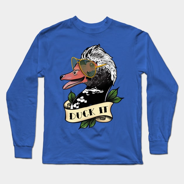 Duck it! Long Sleeve T-Shirt by Jurassic Ink